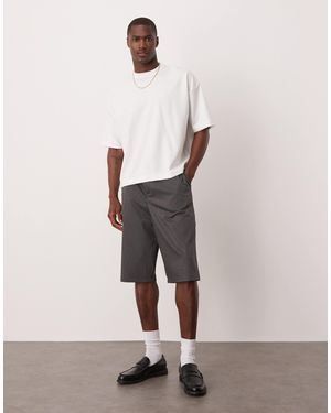 ASOS Longline Wide Leg Short - Natural