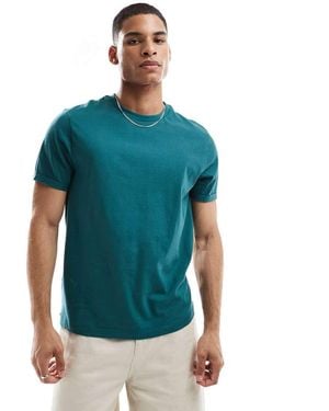 ASOS Essential Crew Neck T-Shirt With Roll Sleeve - Green
