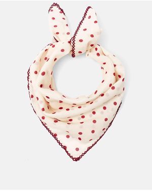 Pull&Bear Bandana-Sjaal Met Stippen En Kanten Rand - Roze