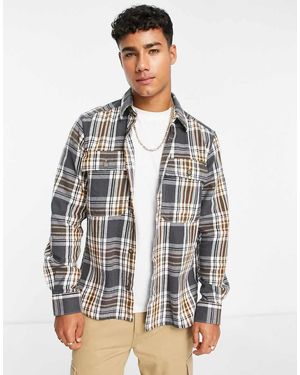 Only & Sons Flannel Overshirt - Grey