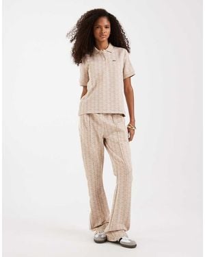 Lacoste Co-Ord Flare Track Pant - Natural