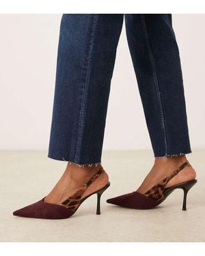 ASOS Wide Fit Sabrina Slingback Stiletto Heel Shoes - Blue