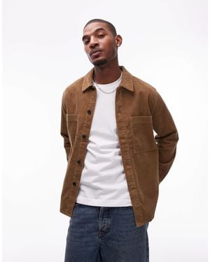 ARKET Cord Overshirt With Front Patch Pockets - Natural