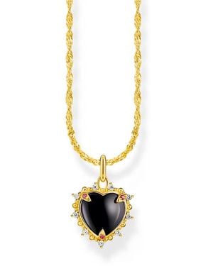 Thomas Sabo Collana Con Ciondolo A Cuore - Nero