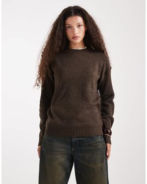 Cotton On Luxe Crew Sweatshirt - Brown