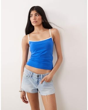Abercrombie & Fitch – nahtloses camisole - Blau