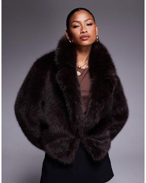 Forever New Faux Fur Coat - Grey