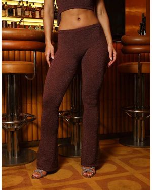 SIMMI Serafina Bow Knit Flared Bottoms - Brown