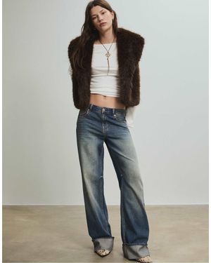 Veste Sans Manches Stradivarius Beige Matelassée - Occasion Très Bon état, Taille XS