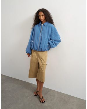 TOPSHOP Nylon-bomberjacke - Blau