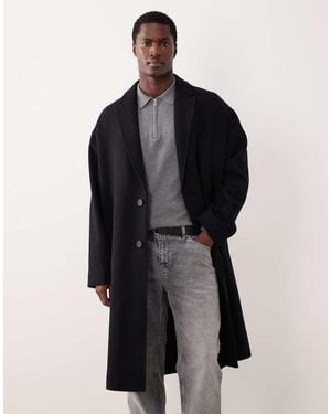 SELECTED Wool Blend Longline Coat - Blue
