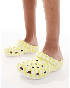 Crocs™ – classic – clogs mit em vichy-karomuster - Mettallic