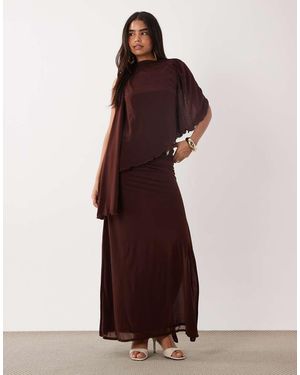 ASOS Co-Ord Stretch Chiffon Maxi Skirt - Purple