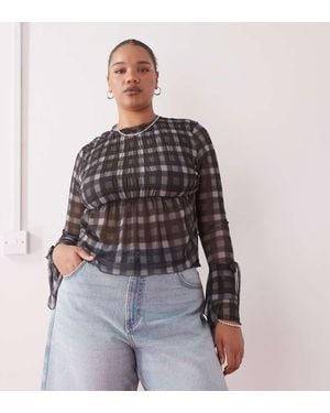 Collusion Plus Denim Loose Jorts - Brown