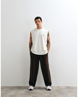 ASOS Oversized Balloon Pleated jogger - White