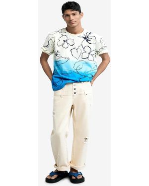 Desigual Tropical Gradient T-Shirt - Blue