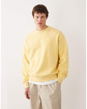 ARKET Premium Crew Neck Sweat Shirt - Natural