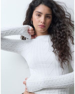 Free People Nahtloses top aus modal - Weiß