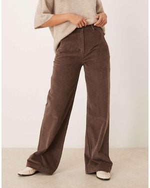 Timberland Washed Corduroy Wide-Leg Pant - Brown
