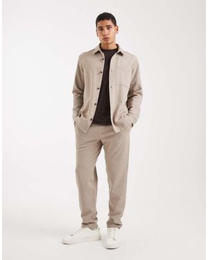 New Look Pique Knit Pull On Trousers Co-Ord - Natural
