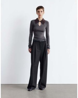 & Other Stories Co-ord Tailored Wide Leg Trousers - White