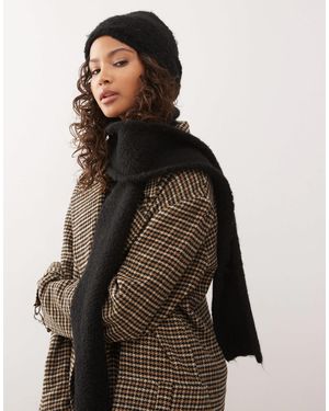 Collusion Foulard capuche 2-en-1 en maille - noir - Marron