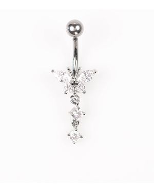 Lovisa – bauchnabel-piercing aus titan - Weiß