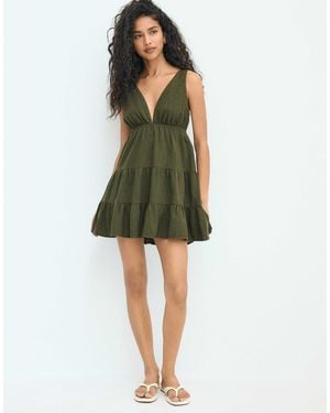 Stradivarius – kurzes kleid - Grün