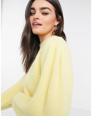 Mango Puff Sleeve Detail Jumper - Yellow