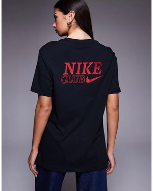 Nike – kastiges oversize-t-shirt - Blau