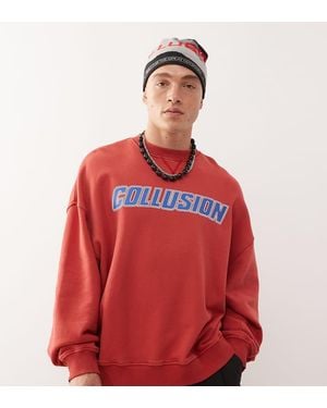 Collusion Boxy Sweatshirt - Red