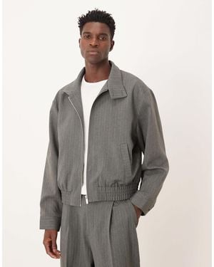 ASOS Smart Co-Ord Oversized Blouson Jacket - Gray