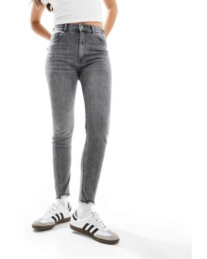 Pull&Bear High Rise Skinny Jeans - Grey