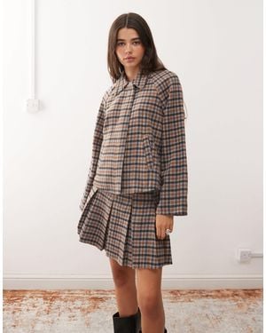 Reclaimed Vintage Boxy Harrington Jacket - Natural