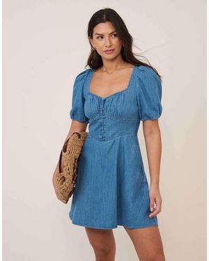 Nobody's Child Denim Tulla Mini Denim Dress - Blue