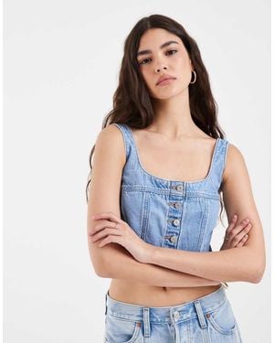 Levi's Audra Top Met Naden - Blauw