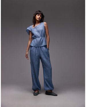 ASOS Crinkle Balloon Pants Co-ord - Blue