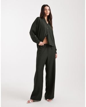 ONLY Tie Detail Pull On Pants Co-Ord - Green