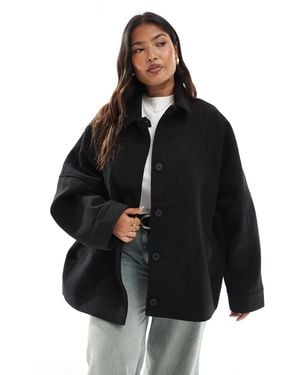 ASOS Asos Design Curve Slouchy Formal Harrington Jacket - Black