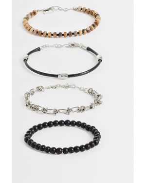 ASOS Confezione Da 4 Bracciali - Grigio