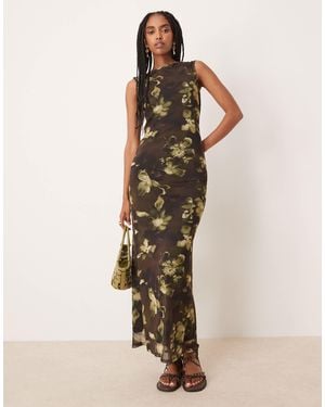 ASOS Sleeveless Column Midi Dress - Natural