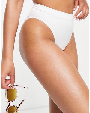 Missguided Braguitas De Bikini Blancas De Talle Alto Mix And Match De - Blanco