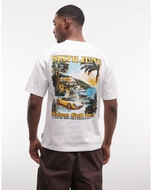 Sixth June Coast Back Print T-shirt - Grey