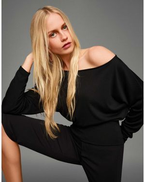 Bershka – langärmliges t-shirt - Schwarz