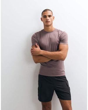 4505 Icon Active Quick Dry Muscle Fit Base Layer Training T-shirt - Brown