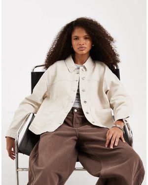 Vero Moda Denim Shacket With Front Pockets - Brown