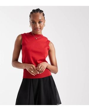 ASOS Asos Design Tall Flippy Chiffon Mini Skirt - Red