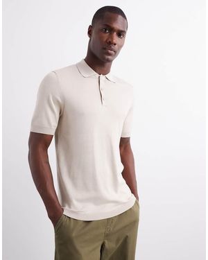 Only & Sons Polo Color Crudo De Punto De -Blanco