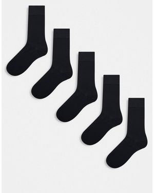 New Look – 5er-pack schlichte socken - Blau