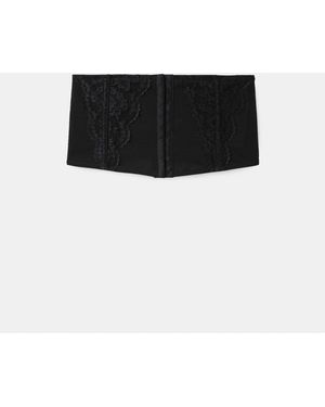 Stradivarius Spitzenkorsettgürtel - Schwarz